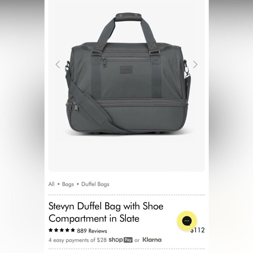 Calpak Stevyn Duffel Bag in Slate
